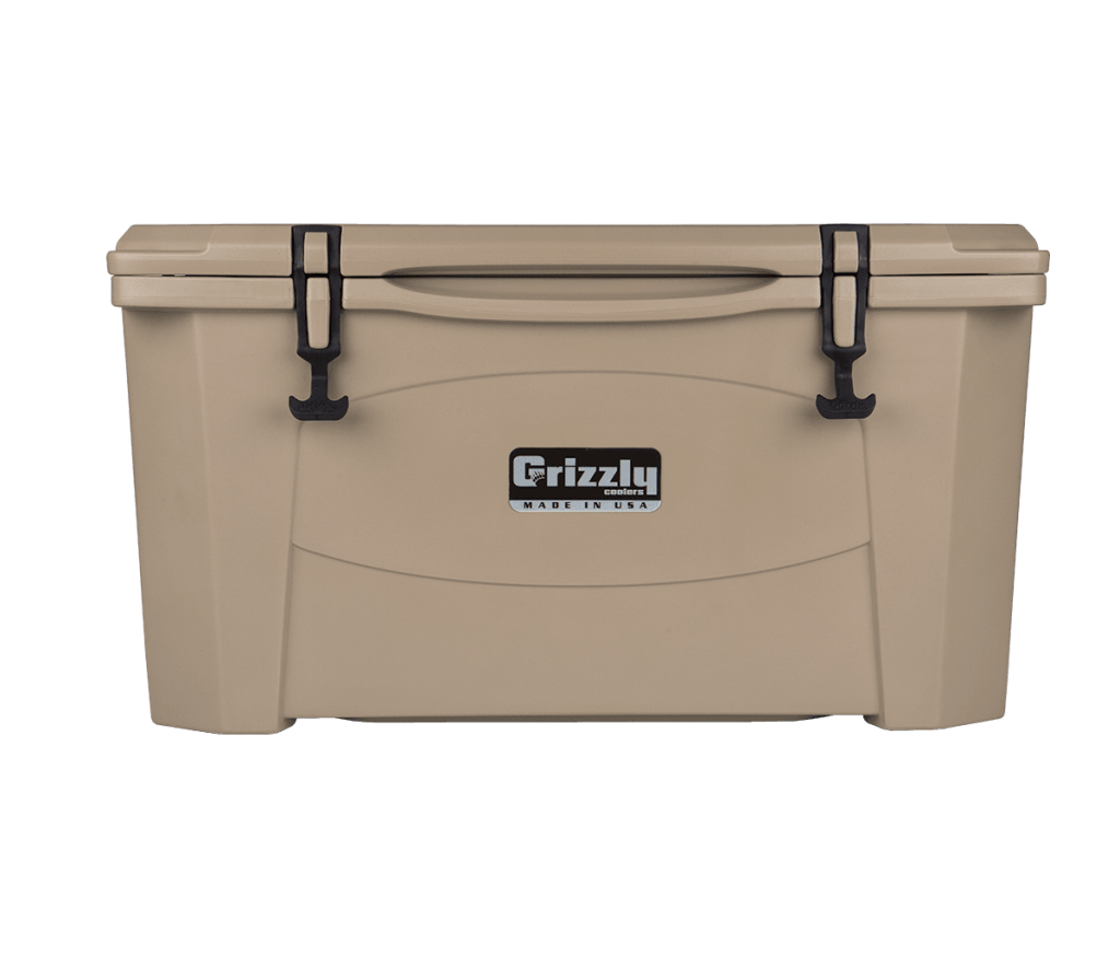 tan, large Grizzly cooler